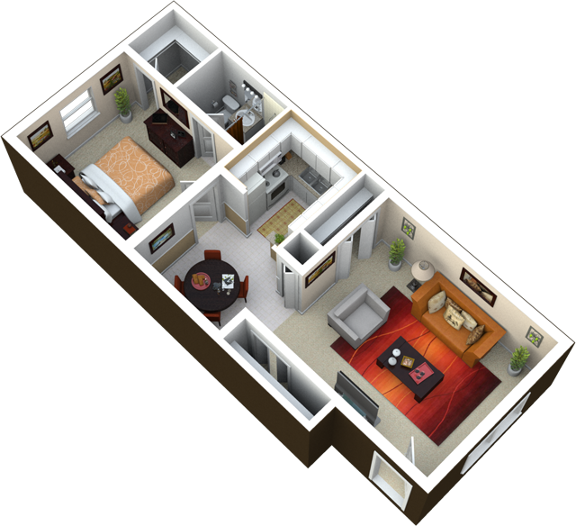 1 Bedroom 1 Bath 700 Sq Ft This Is A Great Floor Plan With Large  - 700 SQ FT One Bedroom House Plans