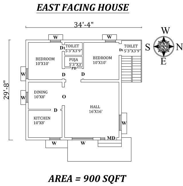 10 Best 900 Sq Ft House Plans According To Vastu Shastra Artofit - 900 SQ FT House Plans Vastu