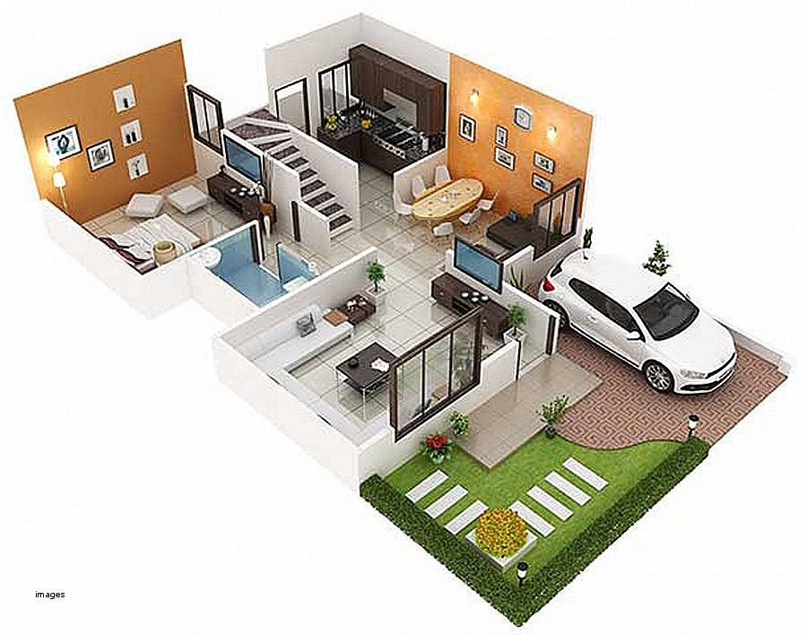 1000 Sq Ft Duplex House Plans With Car Parking 1200sq Feet Cottage  - 1000 SQ FT Duplex House Plans