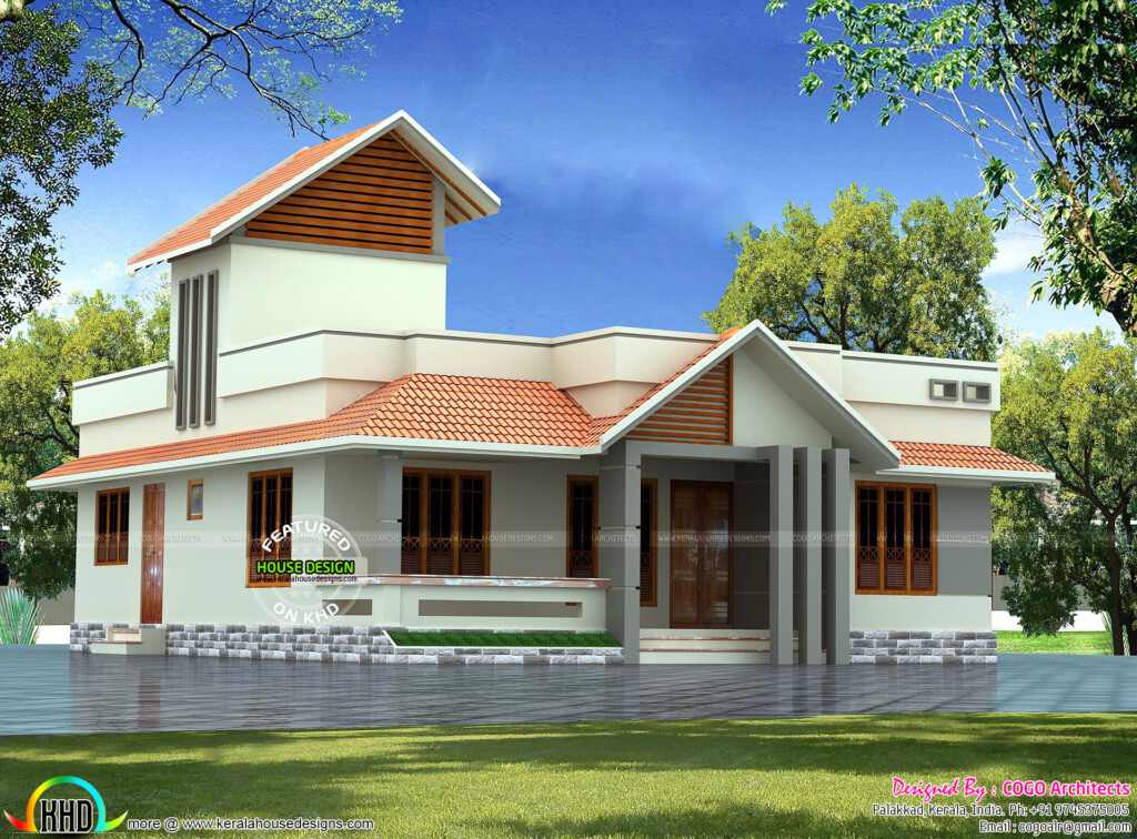 1040 Sq ft 2 Bedroom Modern Home Kerala Home Design And Floor Plans  - 1040 SQ FT House Plans 2 Story