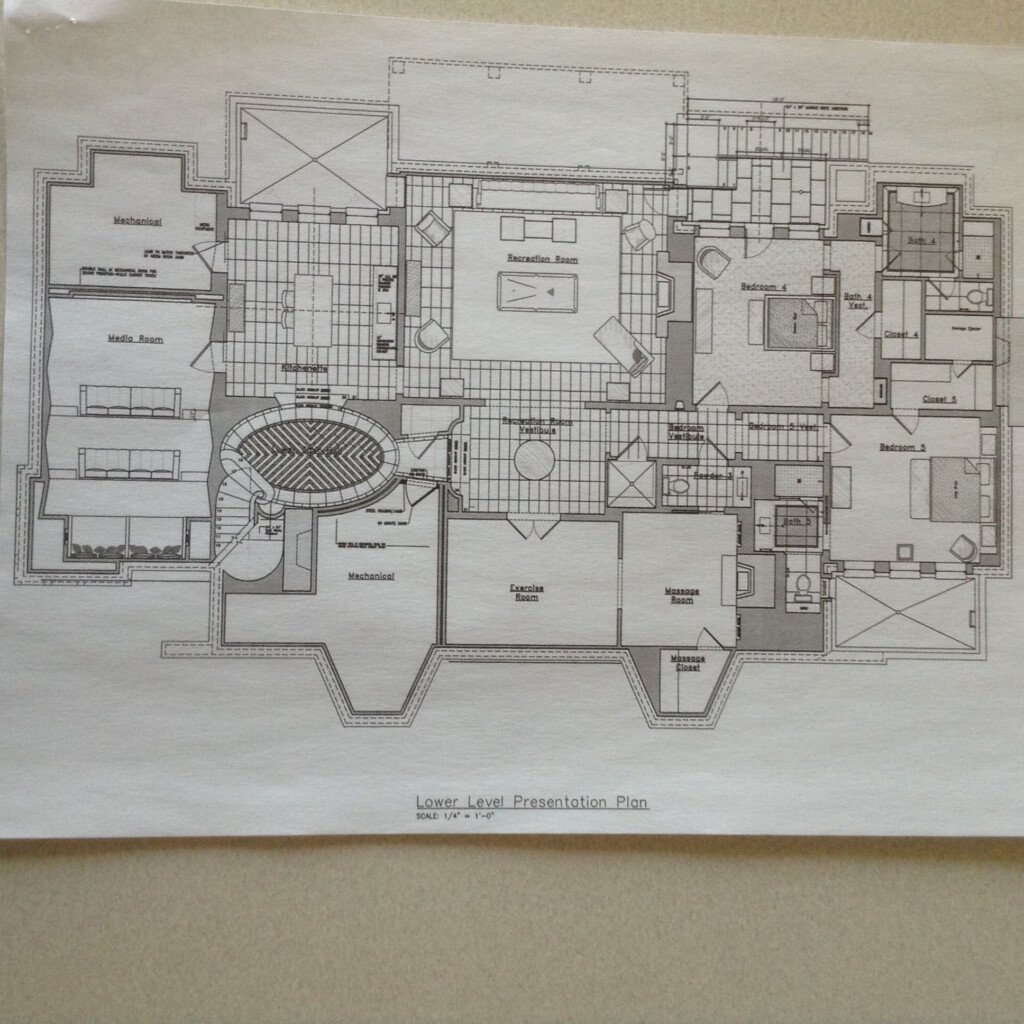 11 000 Square Foot Hamptons Mansion Lower Level Floor Plan Address  - 11000 SQ FT House Plan