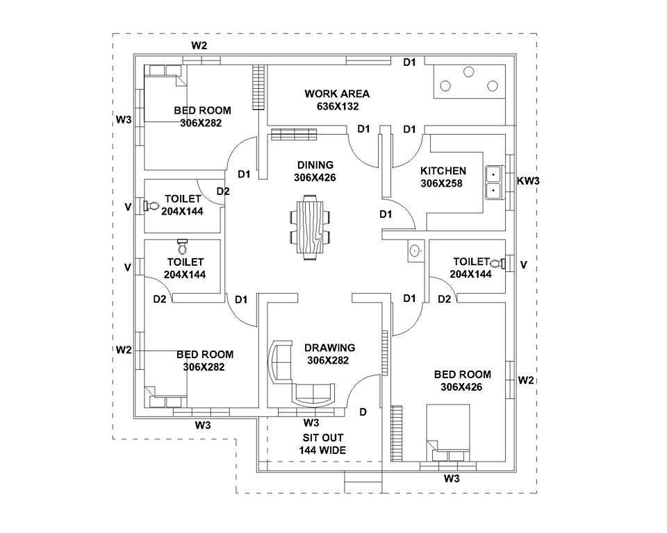 1100 Sq Ft 3BHK Single Storey Beautiful House And Plan Home Pictures - 3 Bedroom House Plans Under 1100 SQ FT