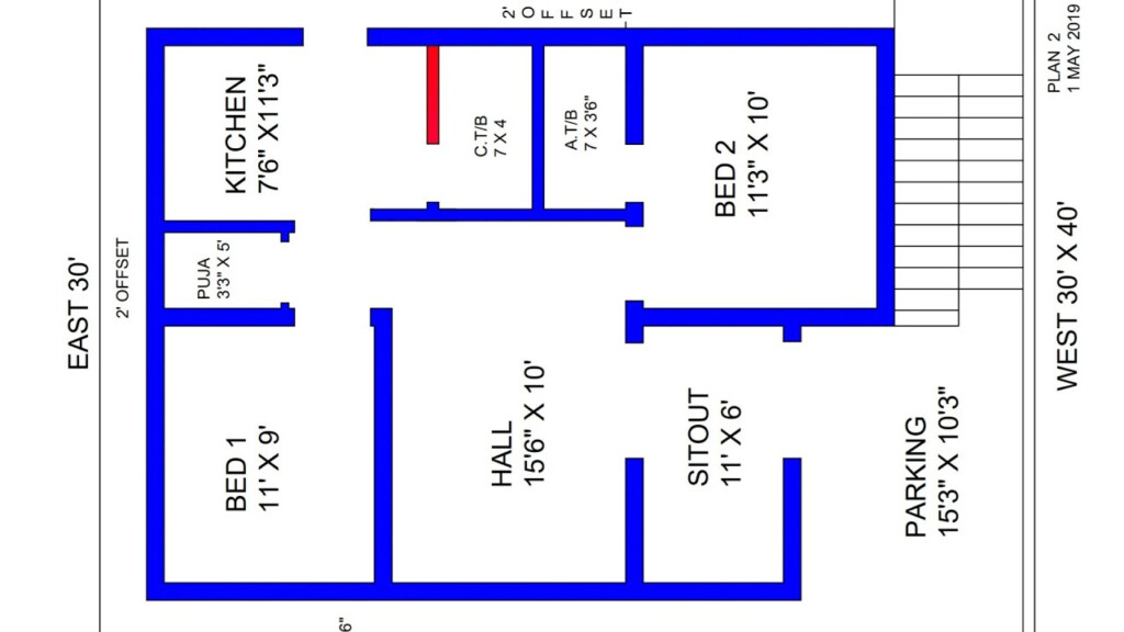 1100 Square Feet Home Floor Plans 2 Bedroom Viewfloor co - 1100 SQ FT Duplex House Plans