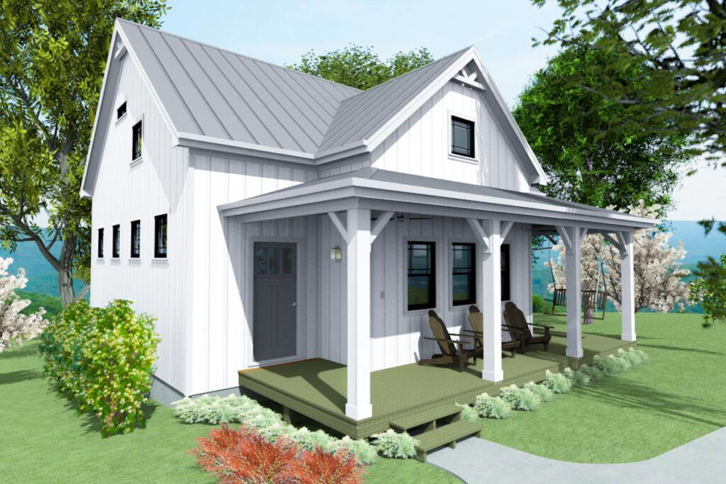 1100 Square Foot 2 Bed Country Cottage House Plan 430834SNG  - 1100 SQ FT To House Plans