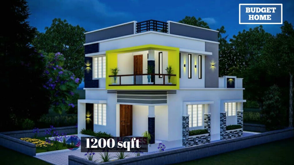 1200 Sq Ft Double Floor House Design Low Budget Home 3 BHK 16  - 1200 SQ FT House Plan Elevation