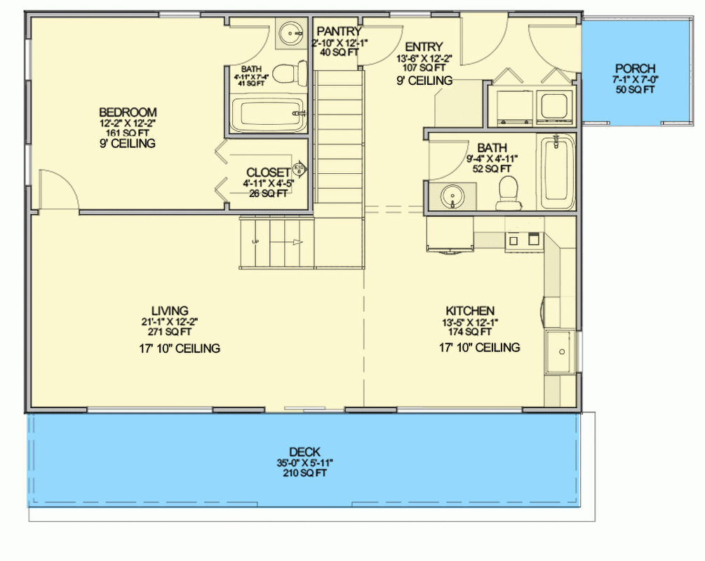 1300 Square Foot 2 Story Contemporary Home Plan With Natural Light  - 1300 SQ FT House Plans