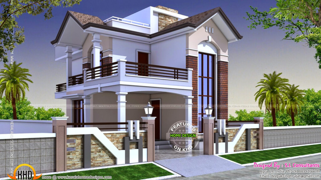 1350 Square Feet Small Double Storied House Kerala Home Design And  - 1350 SQ FT House Plan India