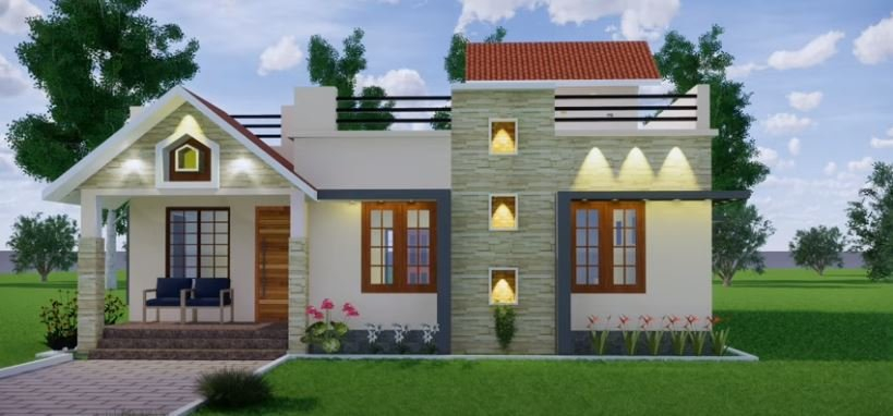 1400 Sq Ft 3BHK Modern Single Floor House And Free Plan 21 Lacks  - Modern House Plans 1400 SQ FT