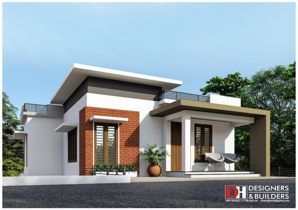 1400 Sq Ft 4BHK Two Storey Modern House And Plan - Modern House Plans 1400 SQ FT