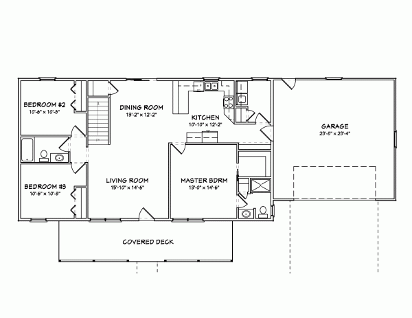 1400 Sq Ft House Plans With Garage - 1400 SQ FT House Plans 3 Bedroom Garage Fireplace