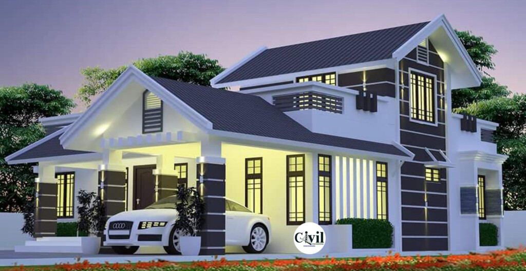 1480 Sq Ft 2bhk Modern Style Single Storey House And Free Plan 977  - 1480 SQ FT House Plans