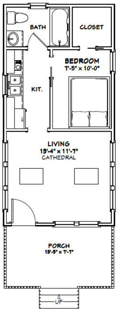 14x28 House 1 Bedroom 1 Bath 391 Sq Ft PDF Floor Plan Etsy Tiny House  - 391 SQ FT House Plans