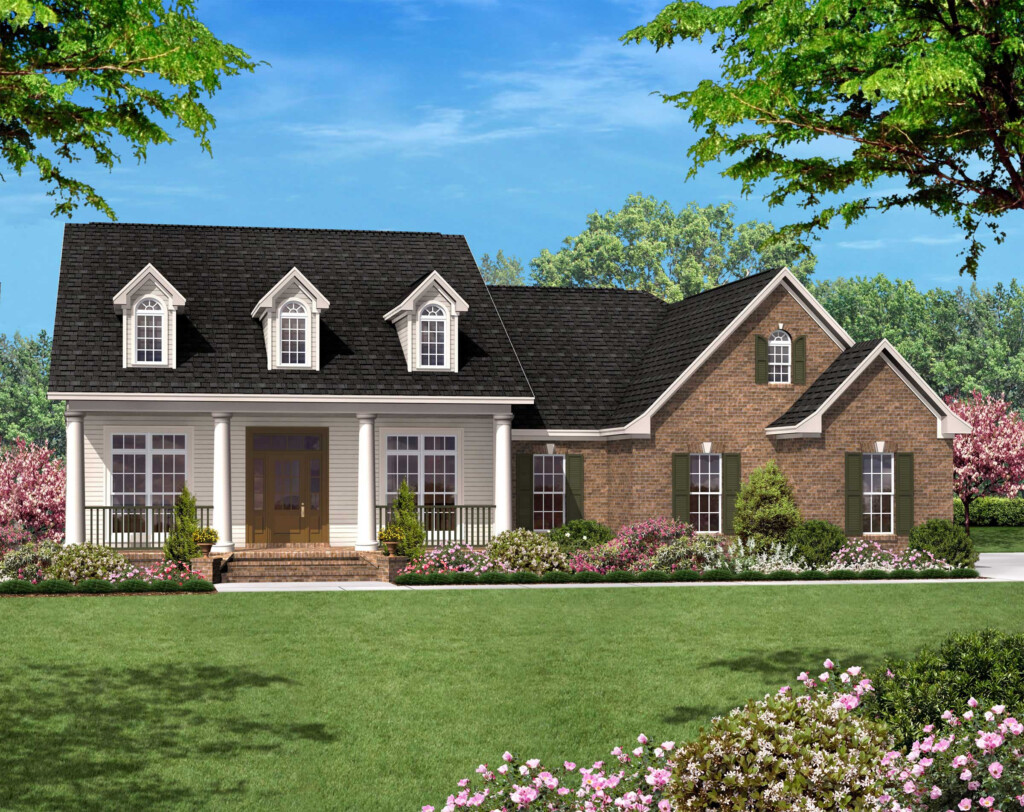 1500 Sq Ft Country Ranch House Plan 3 Bed 2 Bath Garage - House Construction Plan For 1500 SQ FT