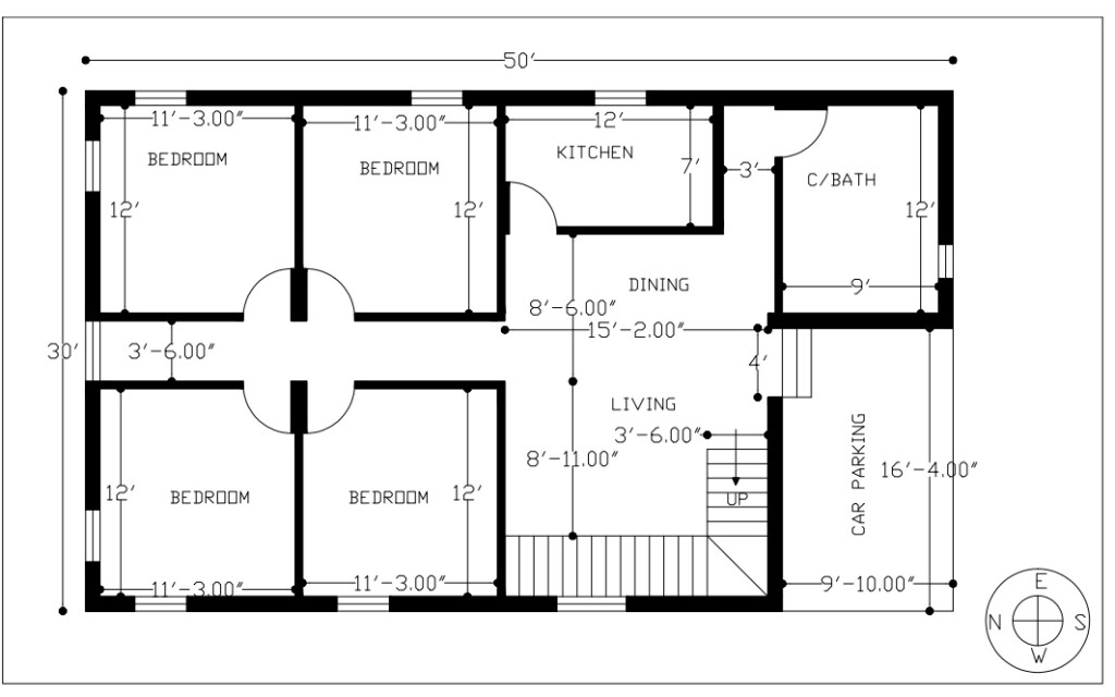 1500 Square Feet House Plans 1 000 To 1 500 Sq Ft Ranch Floor Plans  - 4 Bhk House Plan In 1500 SQ FT Pdf