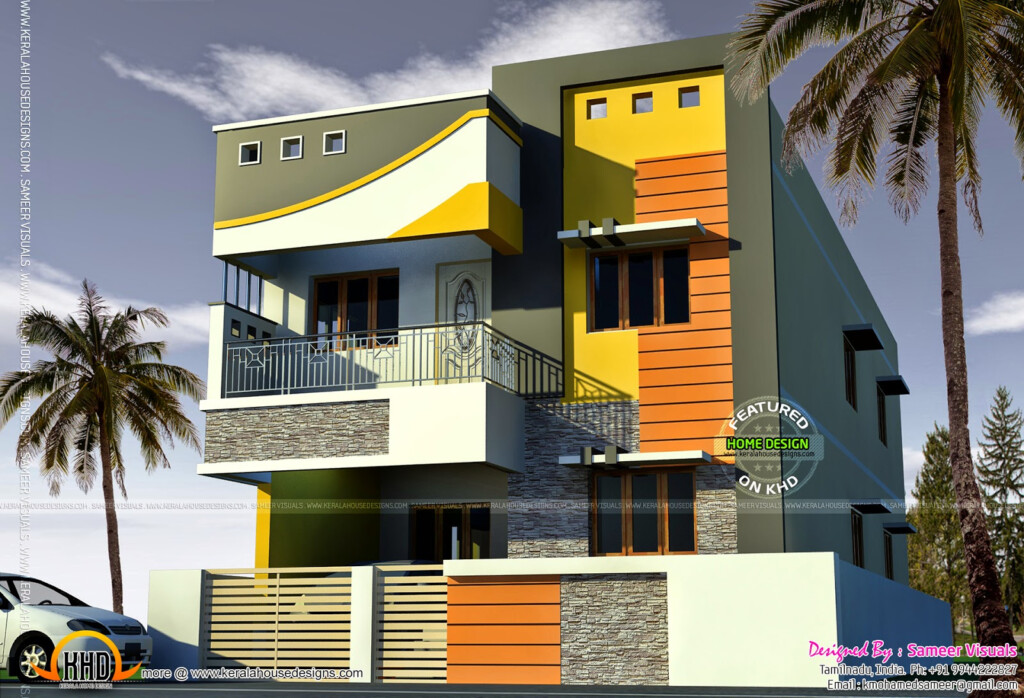 1500 Square Feet House Plans In Tamilnadu Modern Style 6 Bedroom  - 1500 SQ FT House Plans Tamilnadu Style