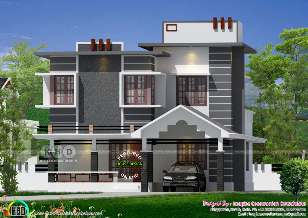 1590 Sq ft Ultra Modern Villa Plan Kerala Home Design And Floor Plans  - 1590 SQ FT House Plan