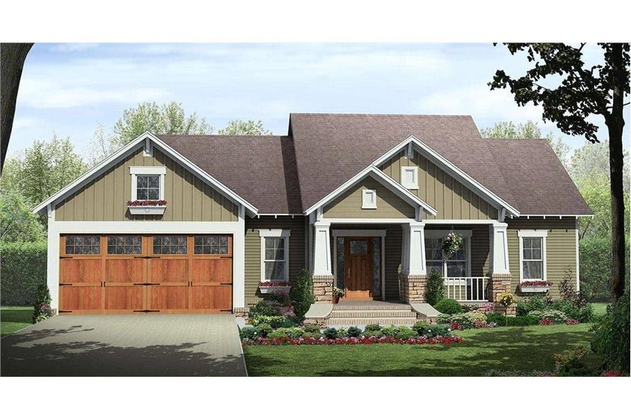 1600 Sq Ft Craftsman House Plan Ranch Style 3 Bed 2 Bath - House Plans For 1600 SQ FT