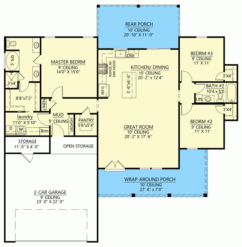 1600 Sq Ft Floor Plans Floor Roma - 1600 SQ FT Split Bedroom House Plans