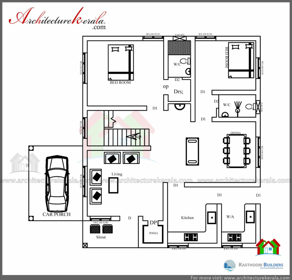 1600 Sq Ft House Plans 3 Bedroom In India House Poster - 1600 SQ FT House Plans 3 Bedroom In India