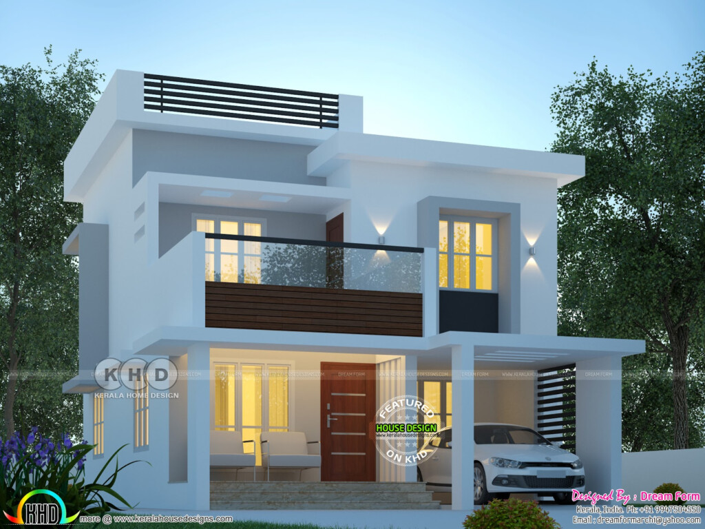 1600 Sq ft Modern Home Plan With 3 Bedrooms Kerala Home Design And  - 3 Bhk House Plan In 1600 SQ FT