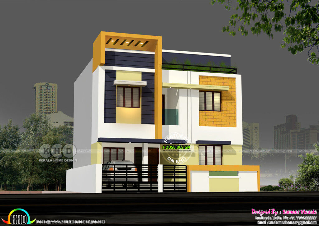 1600 Square Feet Modern 4 Bedroom Tamilnadu House Kerala Home Design  - 1600 SQ FT House Plans With 4 Bedrooms