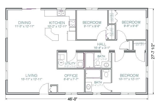 17 Elegant 1200 Sq Ft House Plans 2 Bedroom Pics Open Concept House  - 1200 SQ FT House Plans With 2 Bedroom 2 Bath