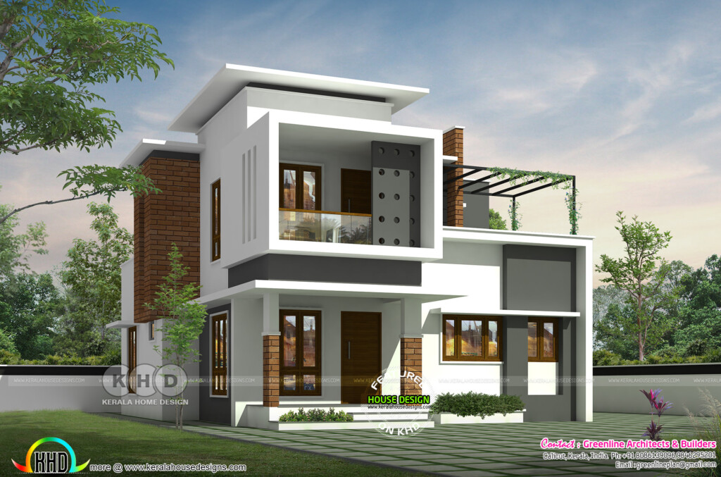 1800 Sq ft 3 Bedroom Modern House Plan Kerala Home Design And Floor  - 3 Bedroom 1800 SQ FT House Plans 3D