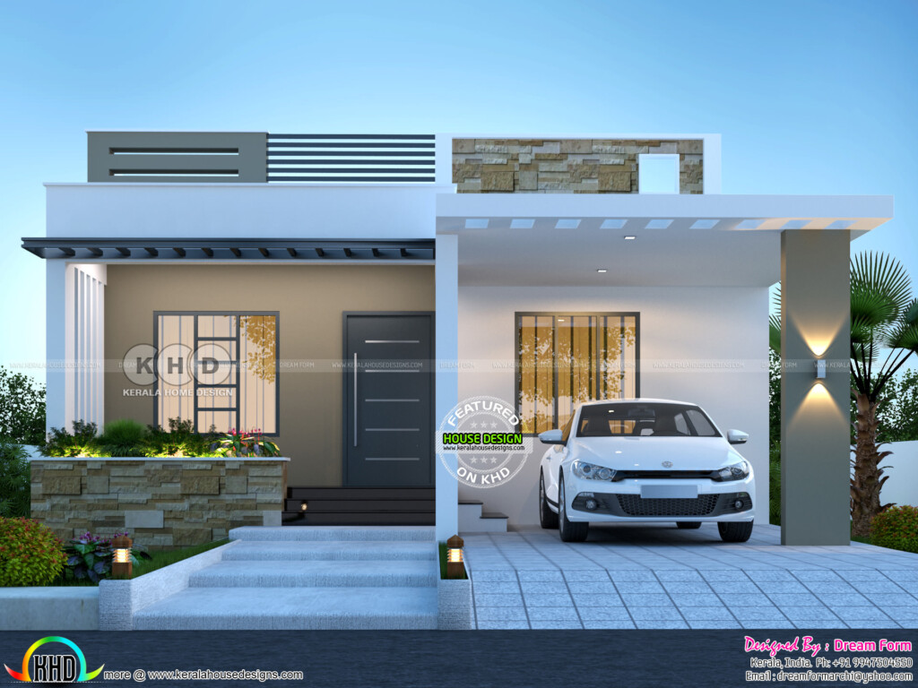 2 Bedroom 1150 Sq ft Modern Home Design Kerala Home Design And Floor  - 1150 SQ FT House Plans Indian Style