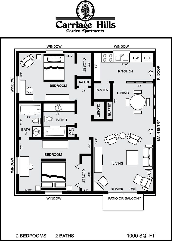 2 Bedroom Floor Plans 800 Sq Ft Floorplans click - 800 SQ FT House Plans 2 Bed 2 Bath