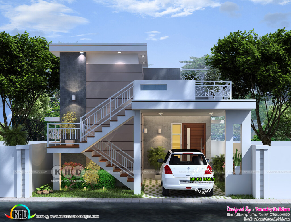 2 Bedroom Single Floor Home 900 Square Feet Kerala Home Design And  - 900 SQ FT House Plans 2 Bedroom Indian Style 3D