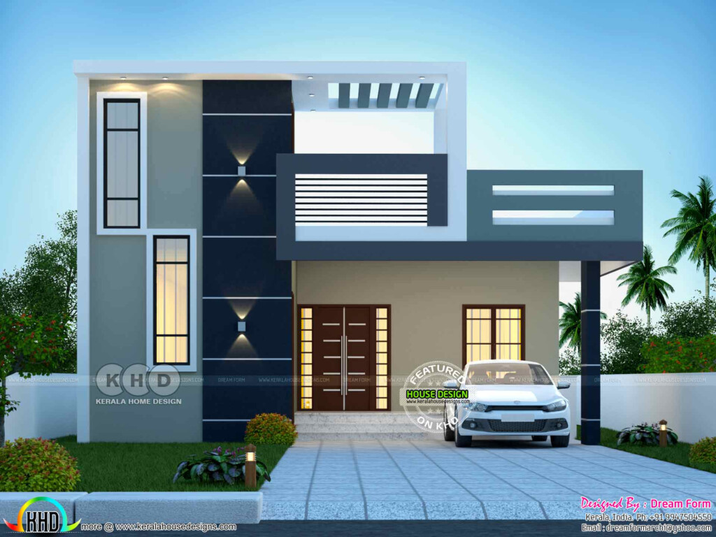 2 Bedrooms 1400 Sq Ft Modern Home Design Kerala Home Design And  - Modern House Plans 1400 SQ FT