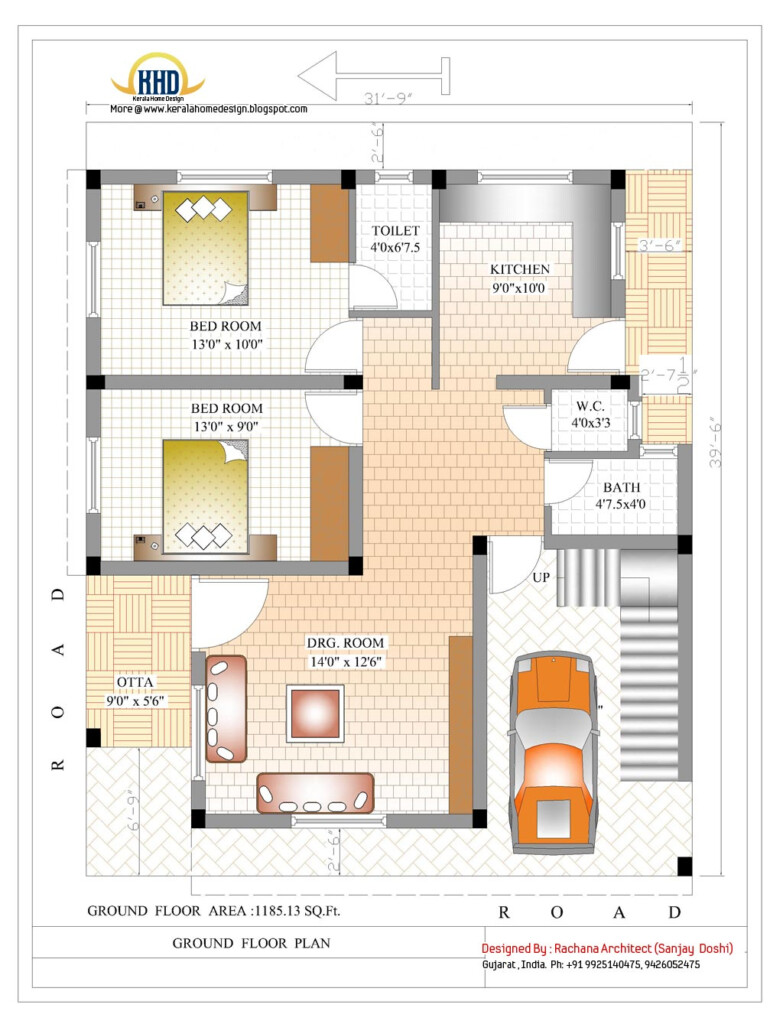 2 Floor Indian House Plans - 320 SQ FT House Plans In India