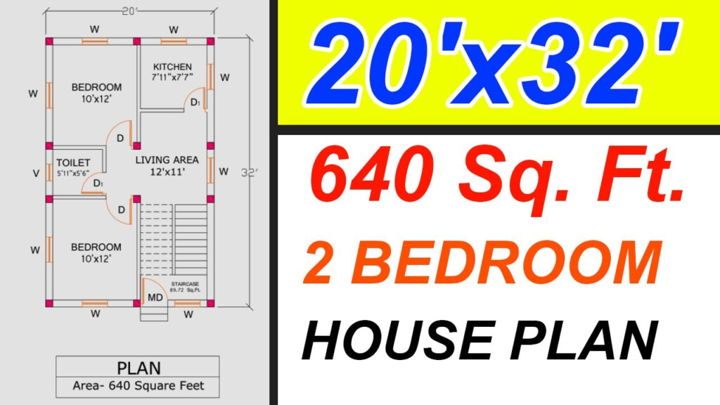 20 x32 House Plans Design 640 Sq Ft House Design 2021 YouTube - 640 SQ FT House Plan Design