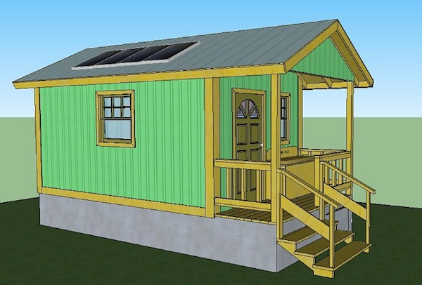 200 Sq Ft Quixote Cottage Tiny Cabin Design - Small House 200 SQ FT House Plans