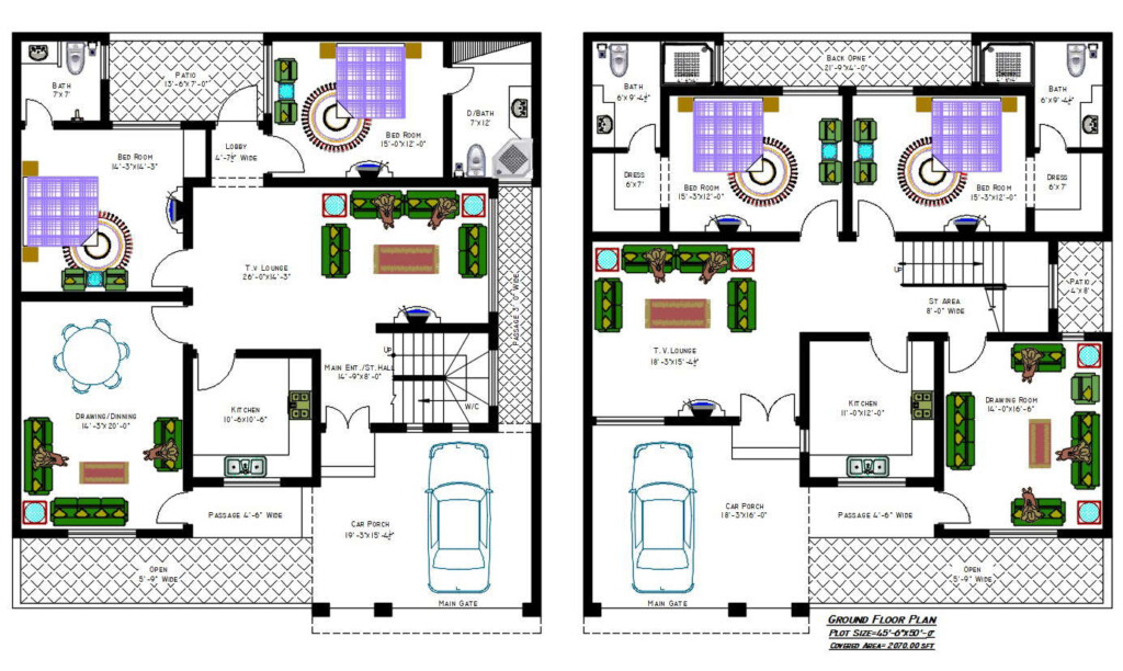 2000 Sq Ft House Plans 2 Story 4 Bedroom Ranch House Floor Plans With  - 2000 SQ FT House Plans 2 Story 4 Bedroom