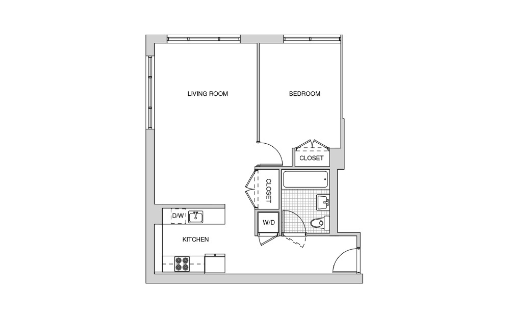 215 315 415 Available Studio One And Two Bedroom Apartments In  - 767 SQ FT House Plans