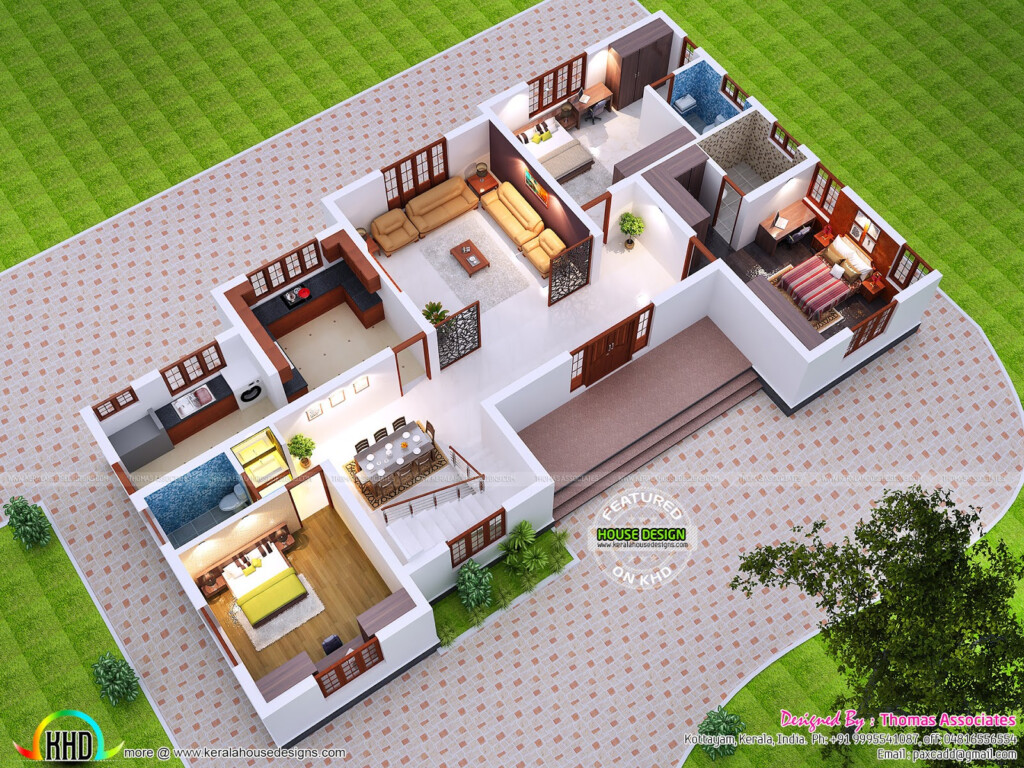 2200 Sq ft Feet Elevation And 3d Floor Plan Kerala Home 59 OFF - 2200 SQ FT House Plans 1 Floor