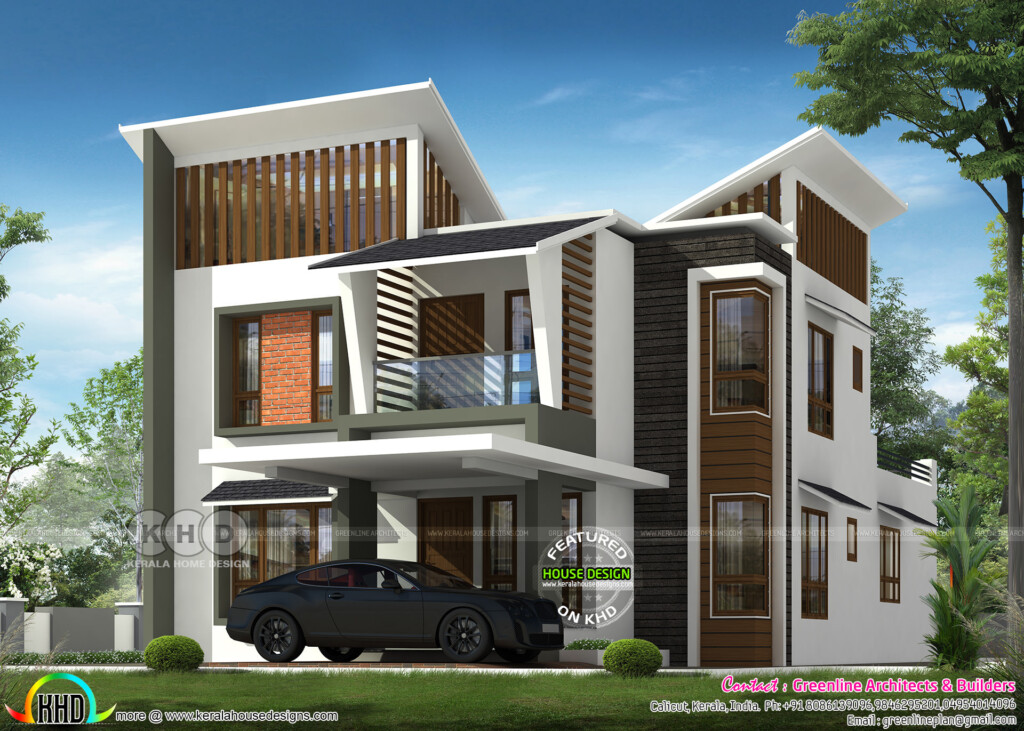 2200 Square Feet 4 Bedroom Modern Home Plan Kerala Home Design And  - Modern House 2200 SQ FT House Plans