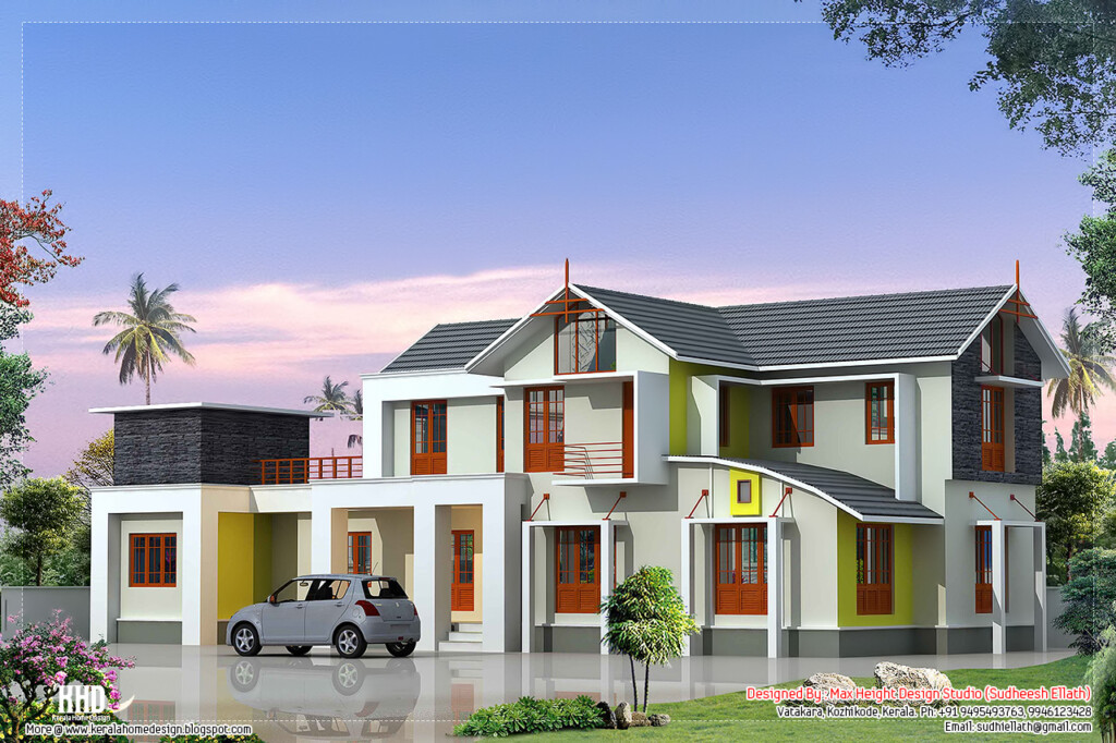 2700 Sq feet 4 Bedroom House Elevation Kerala Home Design And Floor  - 2700 SQ FT House Plans 4 Bedroom