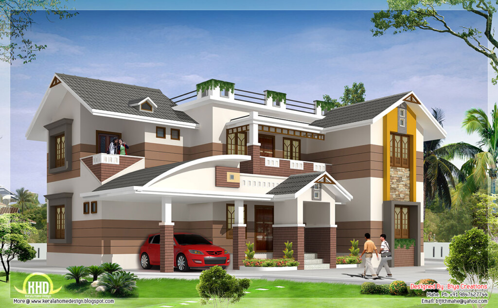 2700 Sq feet Beautiful 4 Bedroom House Elevation House Design Plans - 2700 SQ FT House Plans 4 Bedroom