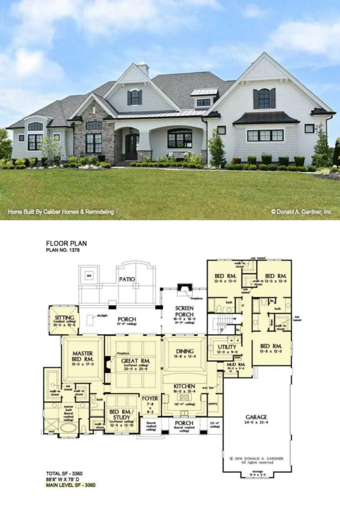 3 300 Sq Ft Rustic 5 Bedroom The Roseburg Ranch House Plan With Massive  - 3300-3700 SQ FT Farm House Plans