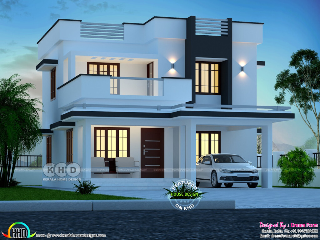 3 Bedroom 1700 Sq ft Modern Home Design Kerala Home Design And Floor  - 1700 SQ FT House Plans With 3 Bedroom Open Concepts