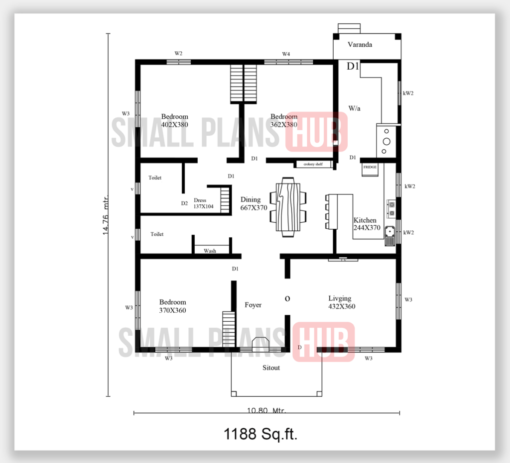 3 Bedroom Floor Plan Options Exploring Layout Possibilities Within  - 1000 SQ FT House Plans 3 Bedroom 3D