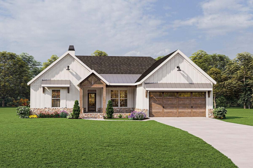 3 Beds 2 Baths 1 Stories 2 Car Garage 1825 Sq Ft Modern Farmhouse  - 1800 SQ FT House Plans With 2 Car Garage