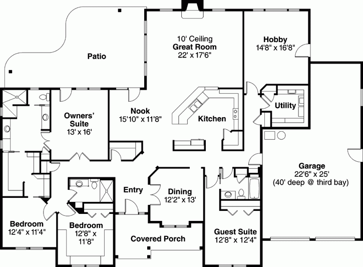 3000 Sq Ft Open Floor Plans Floorplans click - Single Story House Plans 3000 SQ FT