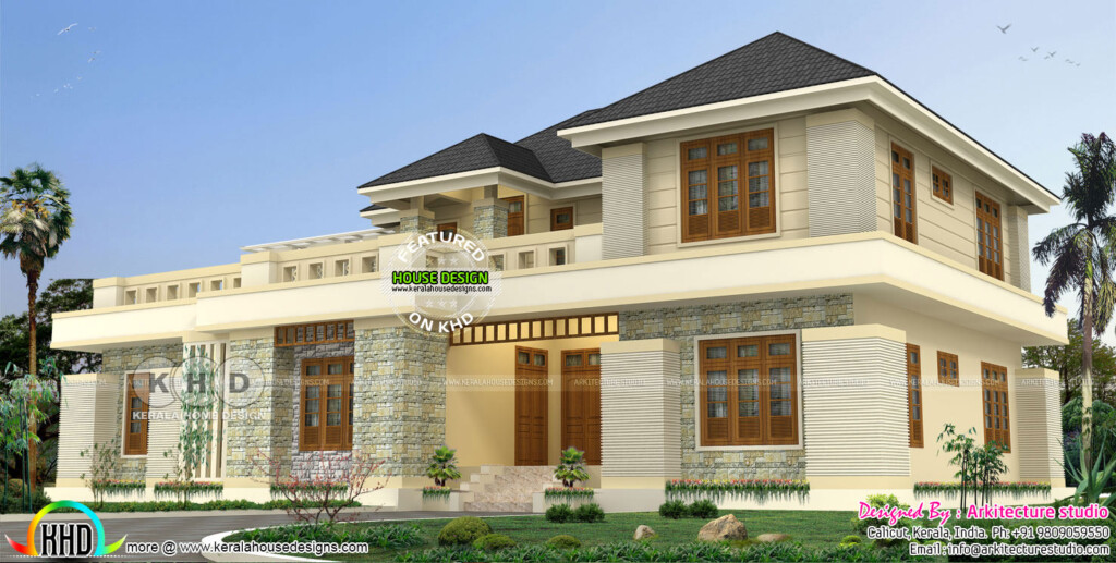 3500 Square Feet 4 Bedroom Modern House Plan Kerala Home Design And  - Best 3500 SQ FT House Plans