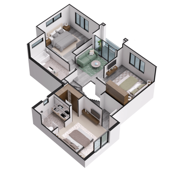 3D Floor Plans With Dimensions House Designer - 6000 SQ FT House Plans 3D