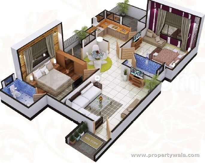 3d House Designs For 900 Sq Ft In India Google Search - 900 SQ FT House Plans In India