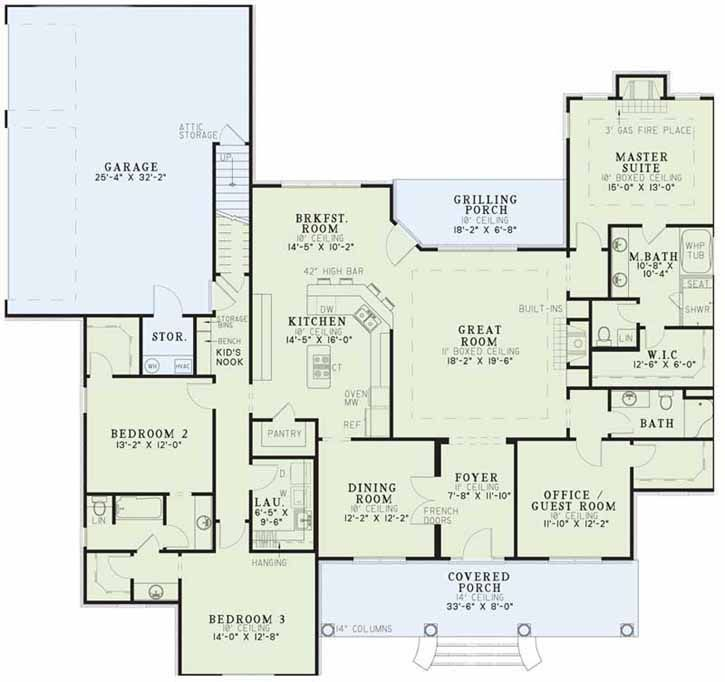 4 Bedroom House Plans 2000 Square Feet Printable Templates Free - House Plan Drawing 2000 SQ FT