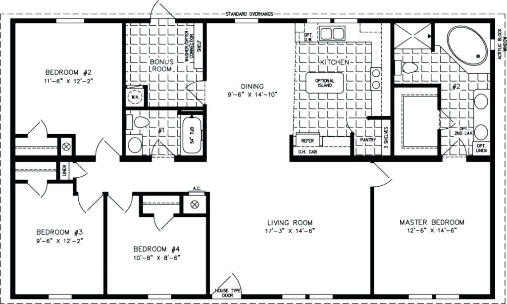 4 Bedroom House Plans Under 1500 Sq Ft Bedroom Poster - 4 Bedroom House Plans Under 1500 SQ FT